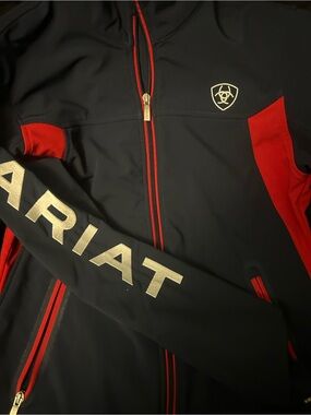 Ariat Navy and Red Women's Athletic Zip Jacket